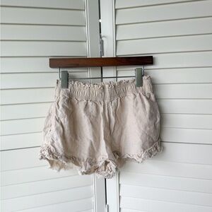 aerie linen shorts with pockets size s